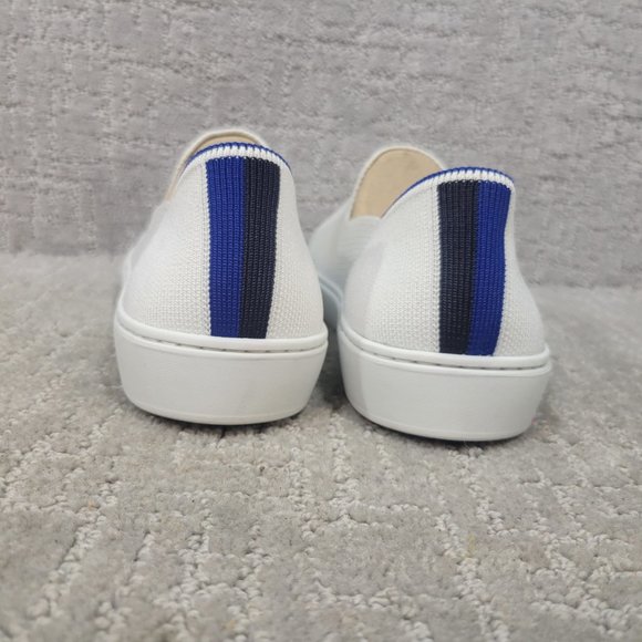 Rothy's The Sneaker Women's Size 10 Bright White Round Toe Textile Slip On Shoe - Picture 4 of 7